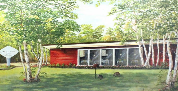 Bière de Mac Brew Works (Neath the Birches) - Oil Painting (newer photo)